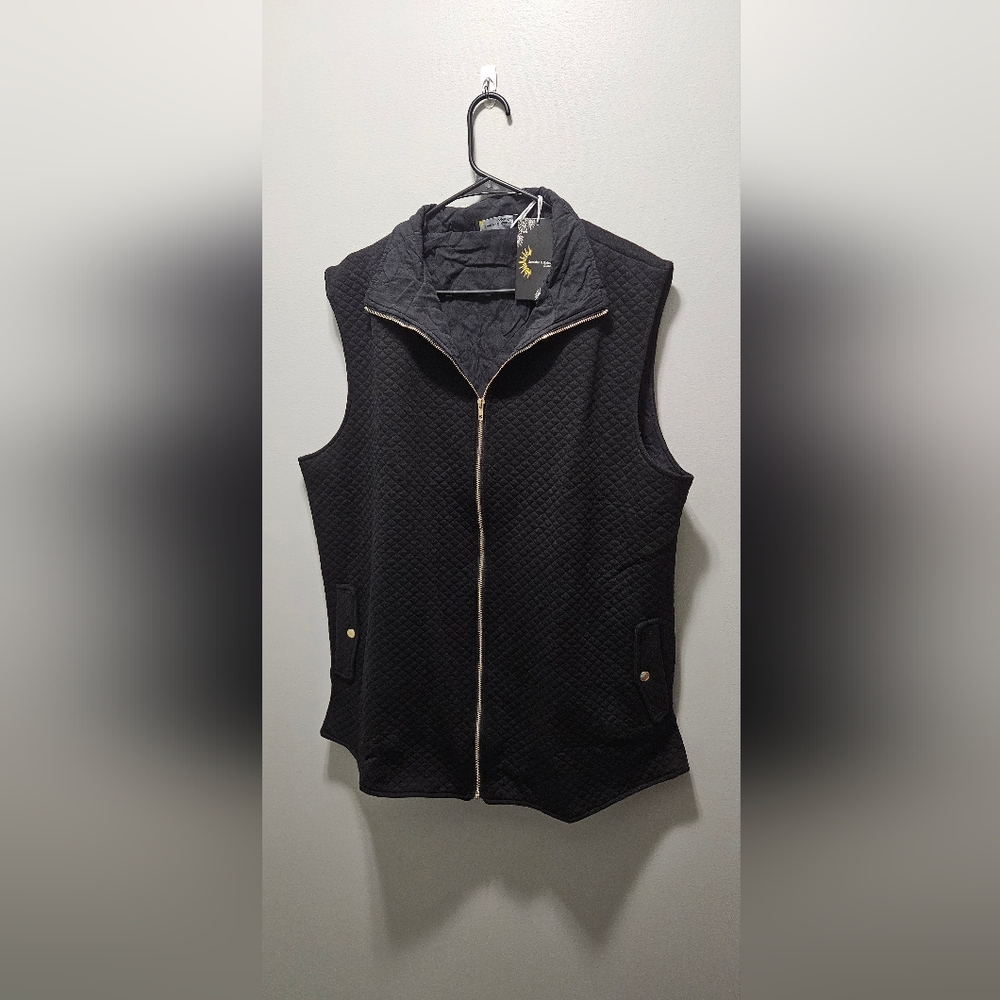 Black Quilted Women's Vest